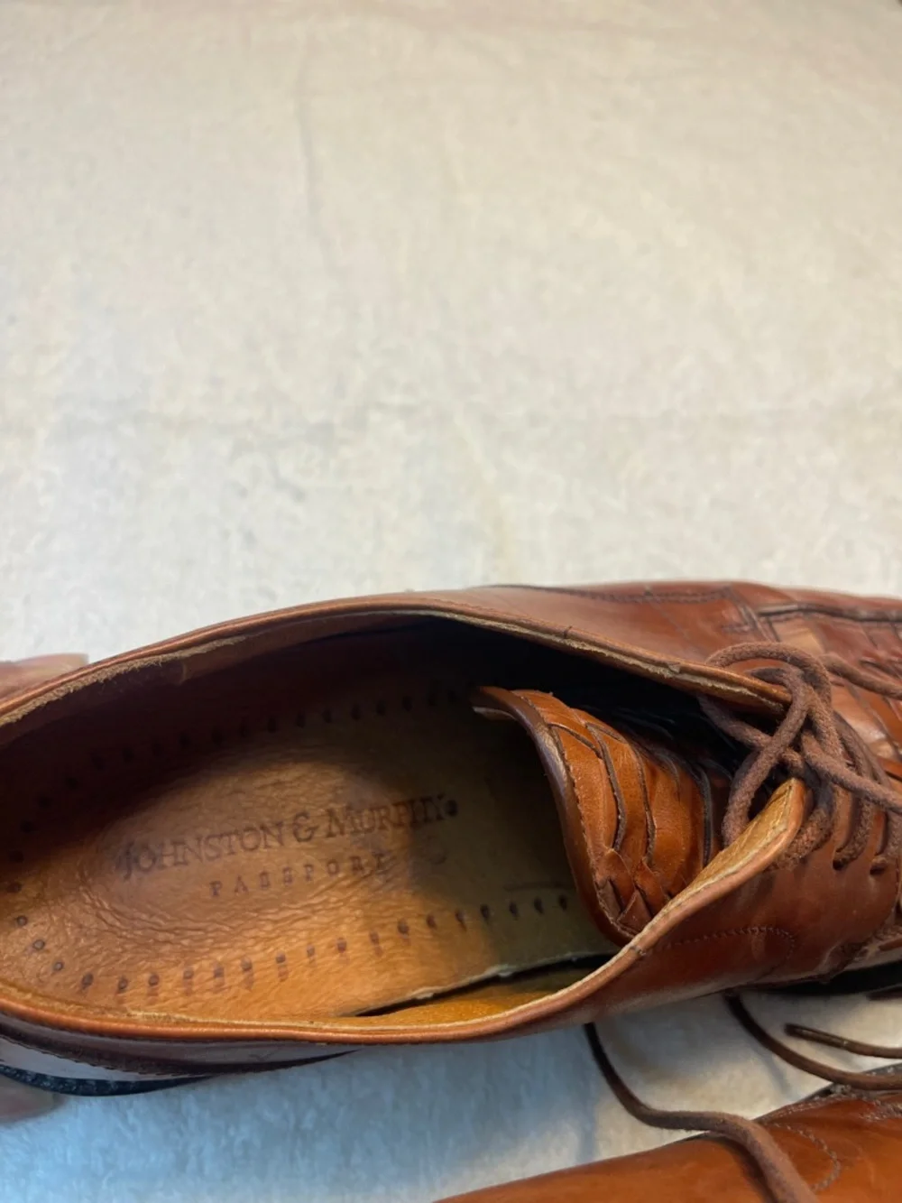Johnston & Murphy Brown‎ Woven Leather Oxfords
